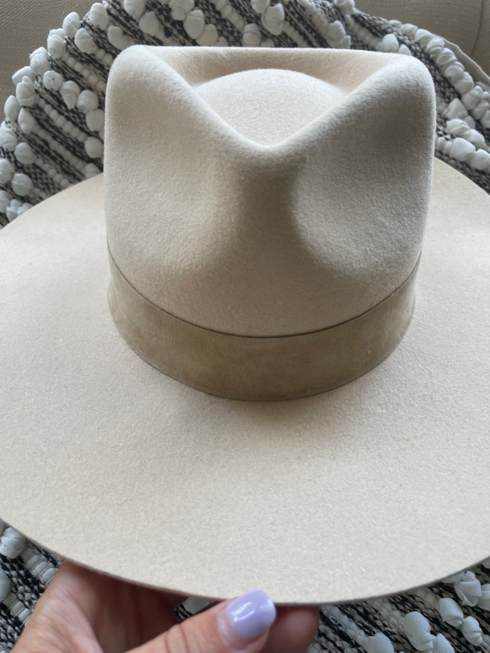 Lack Of Color Wide Brim Felt Fedora in Beige - Picture 6 of 6